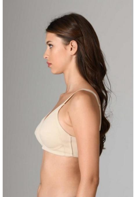 Sutien NBB damă minimizer fără armătură, din bumbac, Bej, Engros